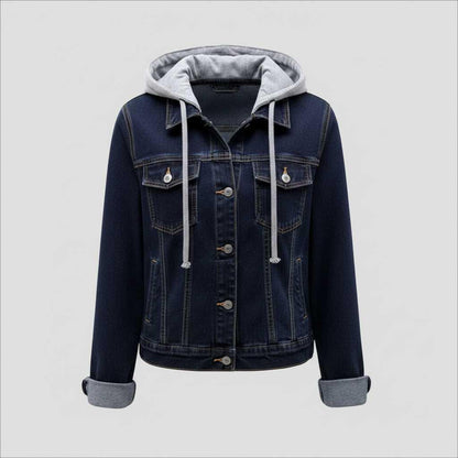 Denim Jacket with Removable Hood | Women's Casual Outerwear