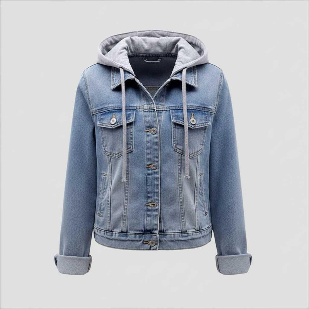 Denim Jacket with Removable Hood | Women's Casual Outerwear