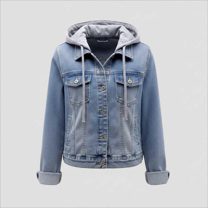 Denim Jacket with Removable Hood | Women's Casual Outerwear
