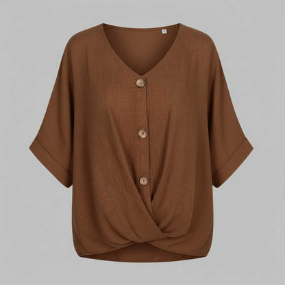 Elegant V-Neck Blouse | Women's Long Sleeve Fashion Top