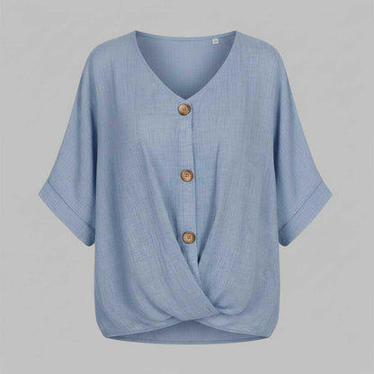 Elegant V-Neck Blouse | Women's Long Sleeve Fashion Top
