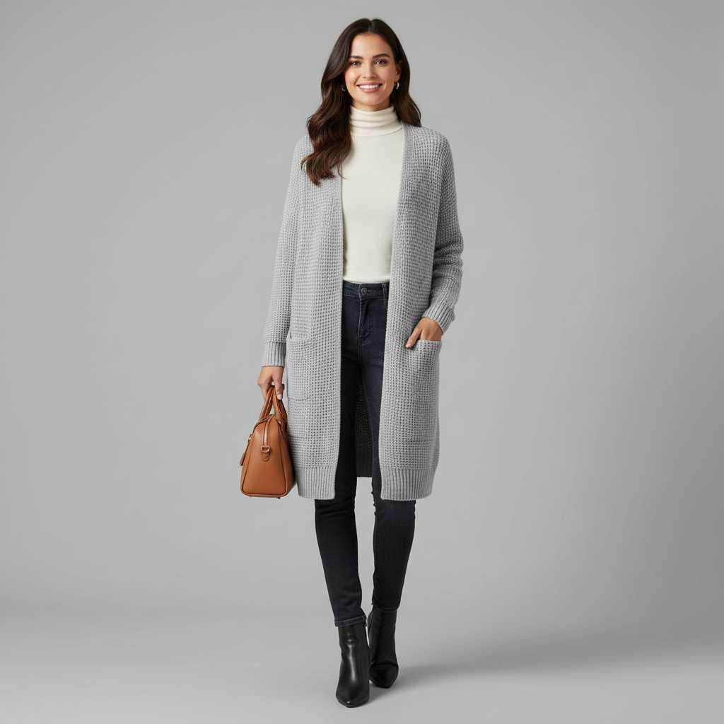 Elegant Women's Black Cardigan | Soft Cardigan Sweater