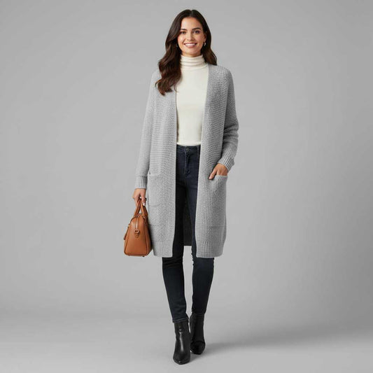 Elegant Women's Black Cardigan | Soft Cardigan Sweater