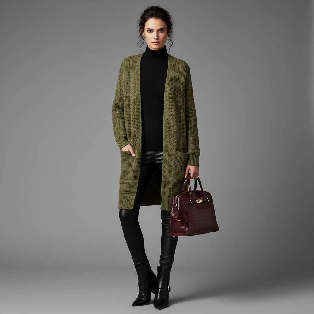 Elegant Women's Black Cardigan | Soft Cardigan Sweater