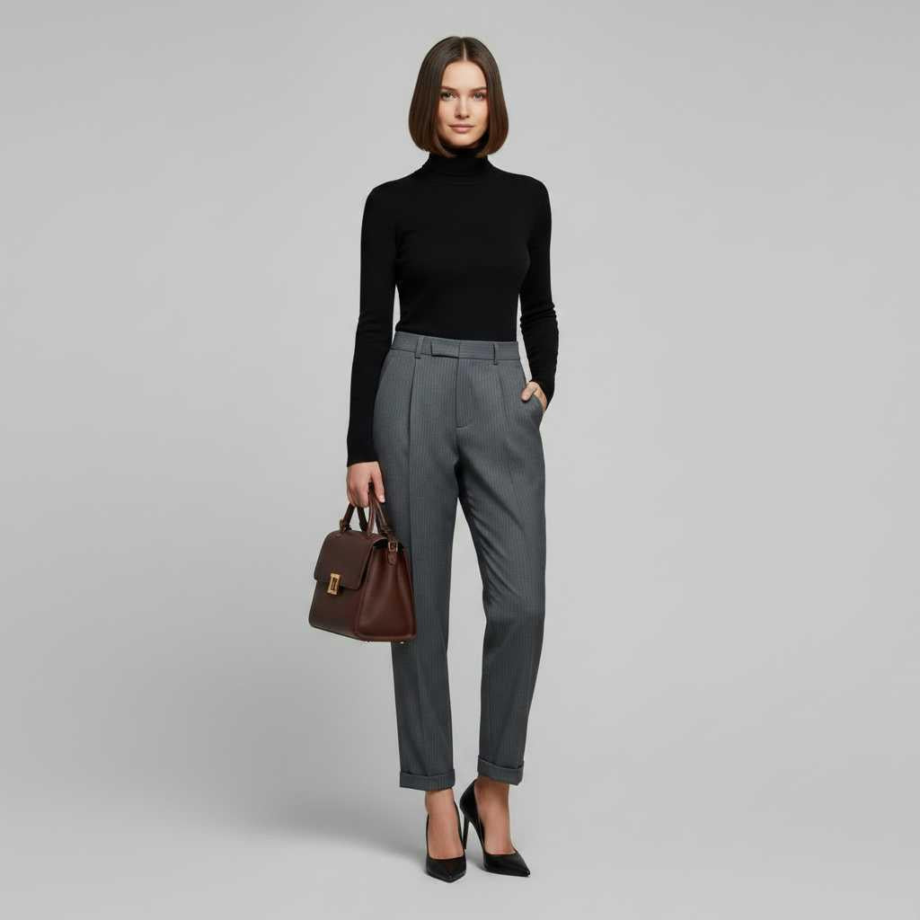 High Waist Women's Suit Trousers | Elegant Office Wear