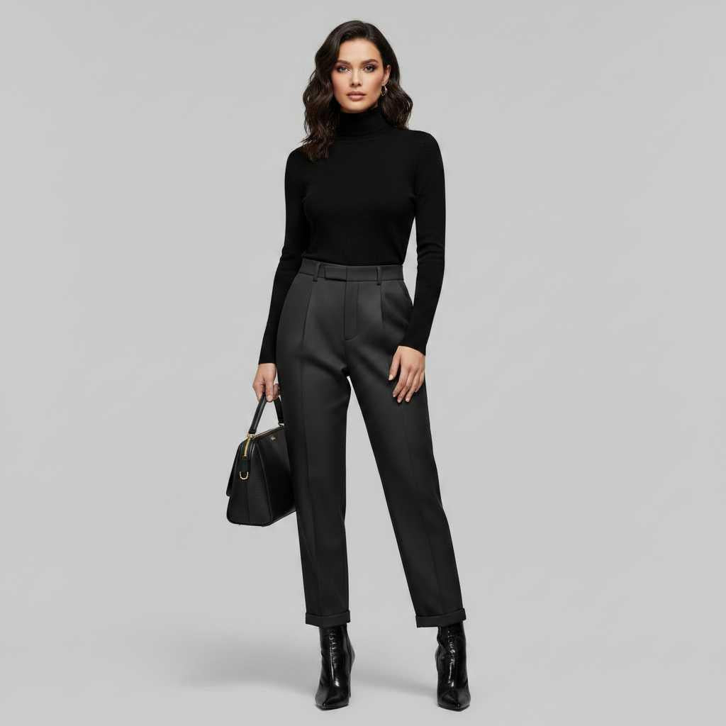 High Waist Women's Suit Trousers | Elegant Office Wear