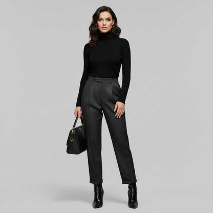 High Waist Women's Suit Trousers | Elegant Office Wear