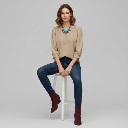 Silk Patchwork Women's Blouse | Lightweight Summer Top