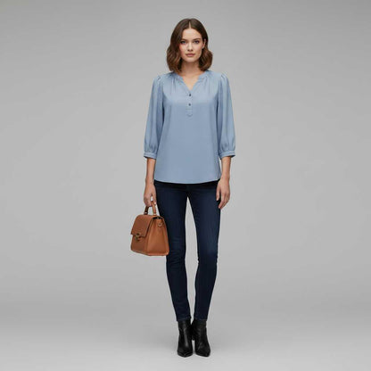 Silk Patchwork Women's Blouse | Lightweight Summer Top
