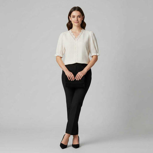 White Puff Sleeve Blouse | Elegant Summer Top for Women